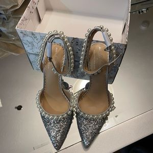 COPY - Antonio Melani x Nicola Bathie Bebe Ankle Strap Glitter Pearl Detailing …